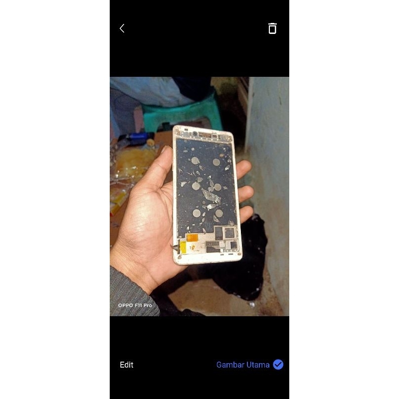 Oppo r7f mesin normal lcd dan layar sentuh pecah