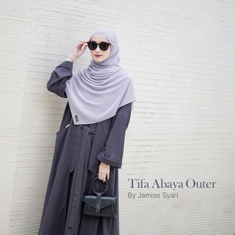 Tifa Abaya Outer (Inner + Outer) | Jamise Syari | Faezia Official Shop Gamis Abaya dress Inner dan o