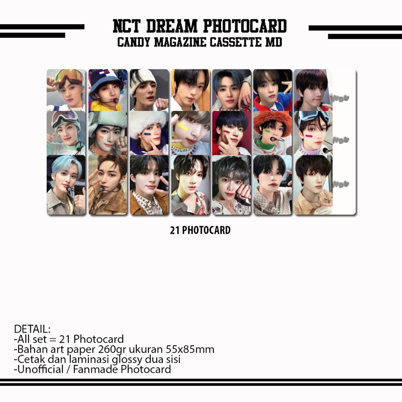 NCT DREAM CANDY MAGAZINE CASSETTE MD PHOTOCARD