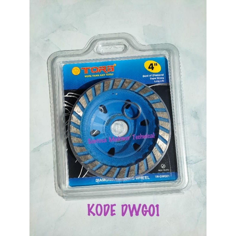 TORA 4&quot; Mata Gerinda Grenda Mangkok Asah Diamond Cup Grinding Wheel