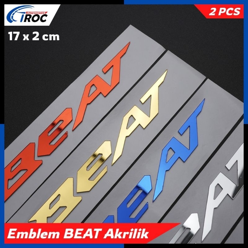 STICKER TIMBUL EMBLEM LOGO BEAT 3D EMBLEM MOTOR HONDA BEAT