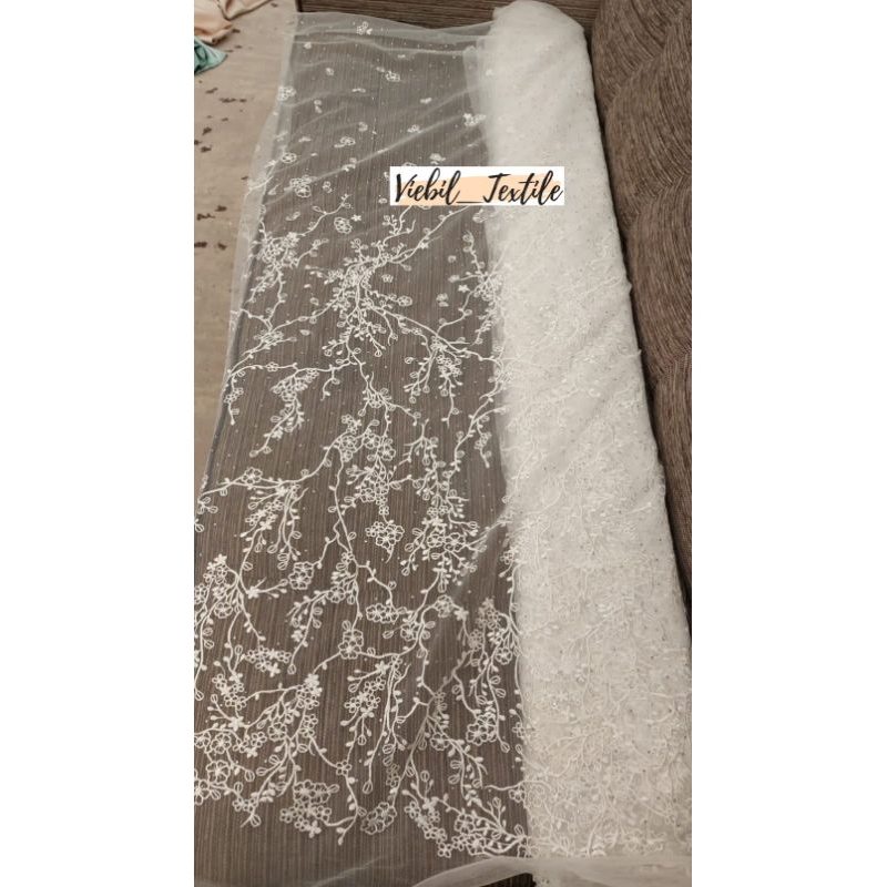 Kain tulle embordiery  etnik sapto tille bordir etnik sumba harga persetengah meter 0.50 cm