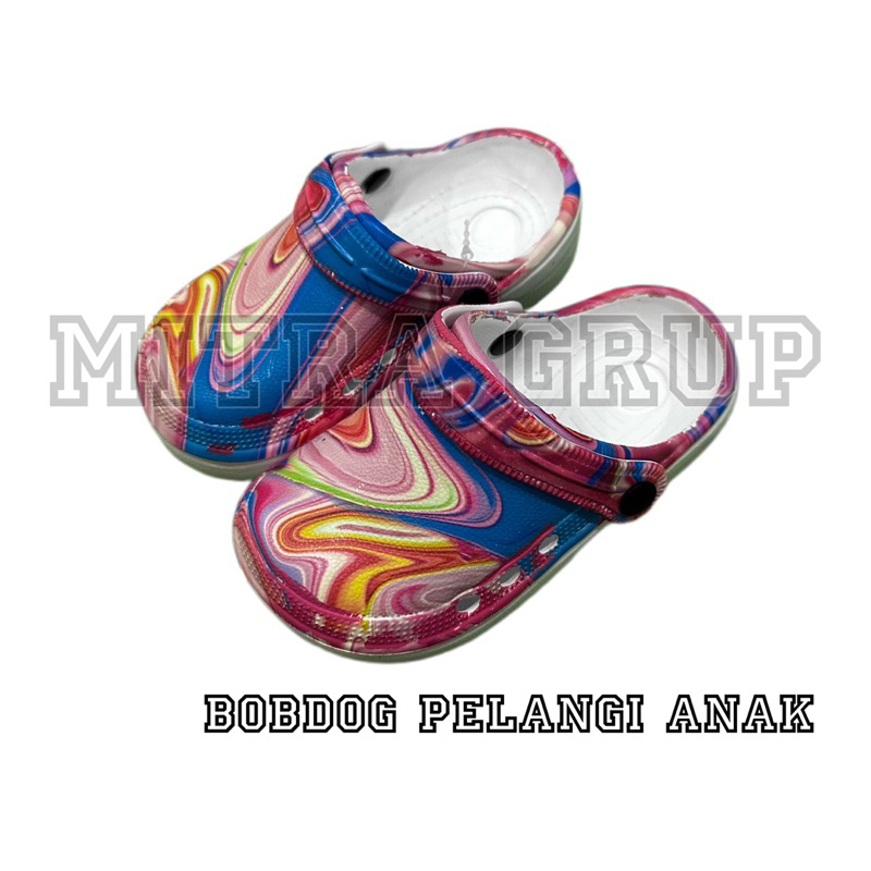 Sandal Bobdog/Sandal Baim Anak Motif PELANGI Size 19-35/Sandal Anti Licin Anak Promo Sen