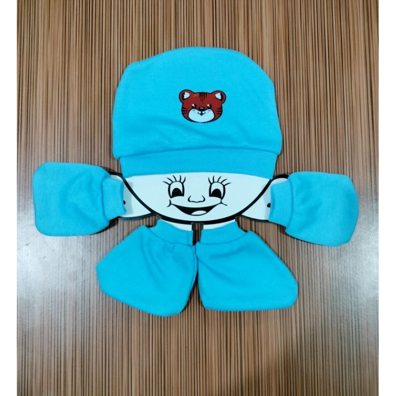 PROMO !!! SET TOPI DAN SARUNG KAKI BAYI