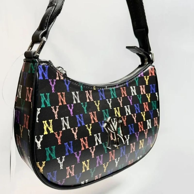 9.9 SALE | MLB MONOGRAM RAINBOW HOBO BAG NEW YORK YANKEES