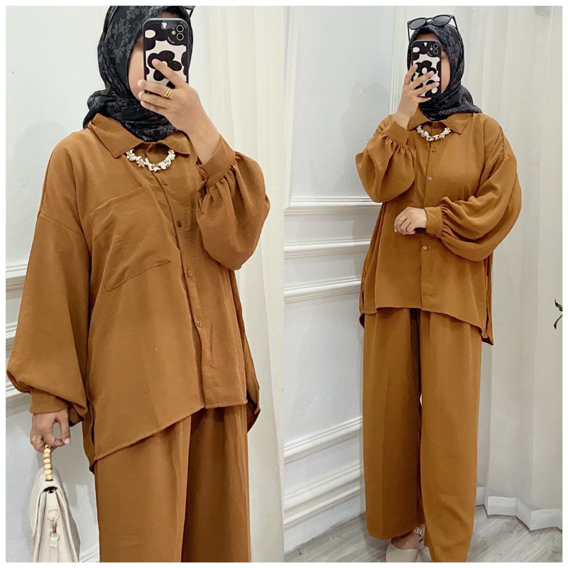 SET FEBBY ONE SET RAYON SETELAN JUMBO BIGSIZE KOMBINASI OWL