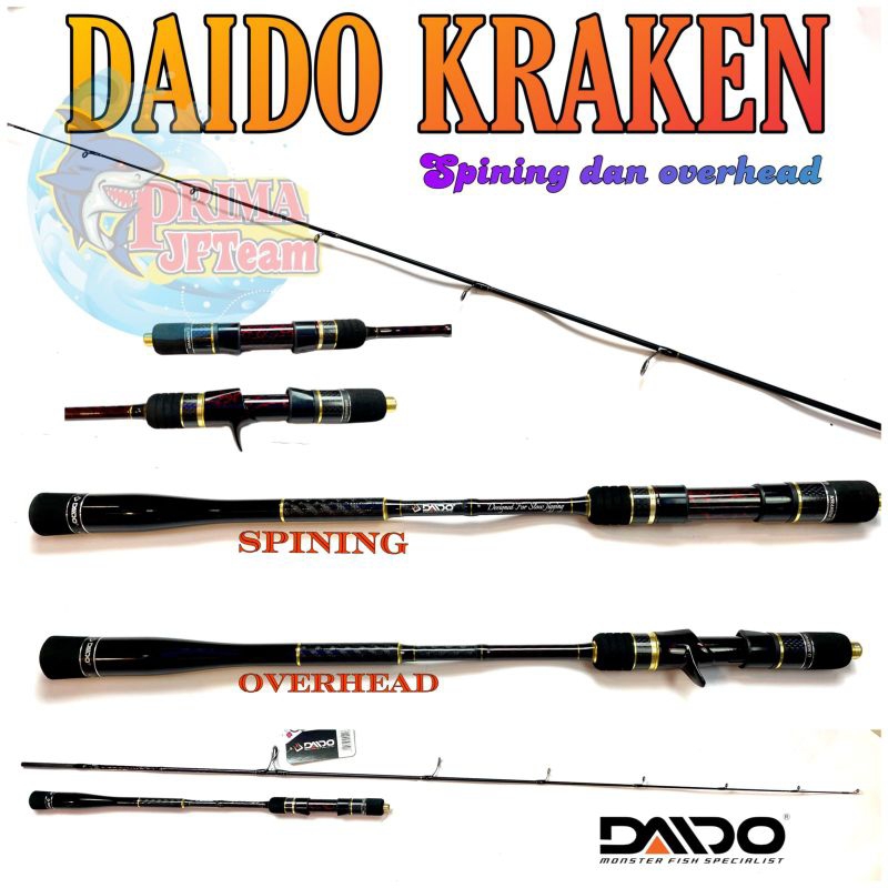 Joran jigging daido kraken spining dan over head