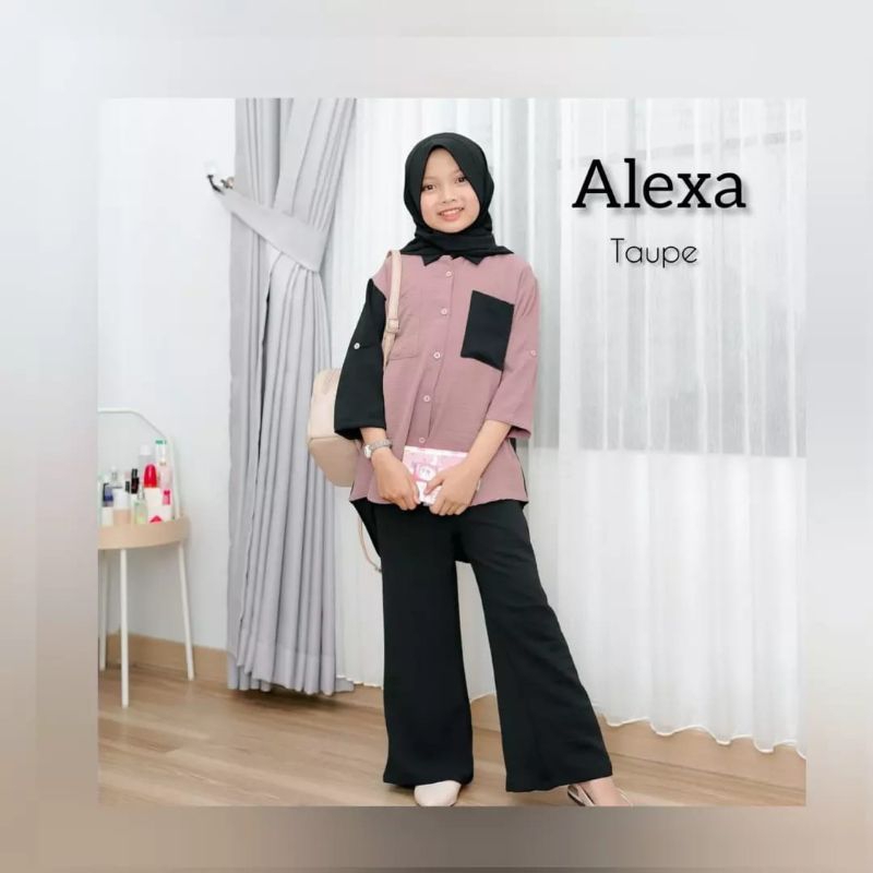 TERBARU ONE SET ANAK PEREMPUAN 10-12 TAHUN ALEXA SET+JILBAB/SETELAN ANAK TERLARIS/SETELAN ANAK PEREMPUAN TERBARU/SETELAN ANAK KOREAN STYLE/SETELAN ANAK TANGGUNG/SETELAN ANAK KEKINIAN/SETELAN ANAK 2023/FASHION KOREAN STYLE