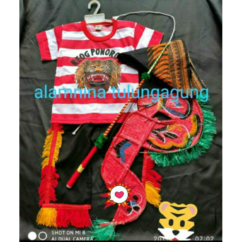 Setelan kaos reog ponorogo cambuk udeng komplit