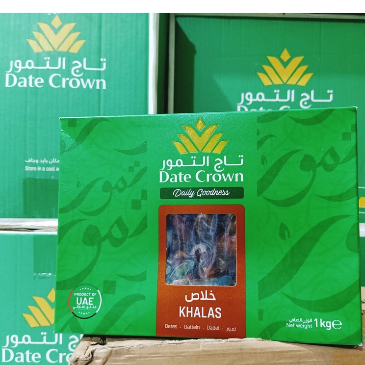 

KURMA Date Crown Khalas Paket 1 Karton isi 10 bok / 10 kg