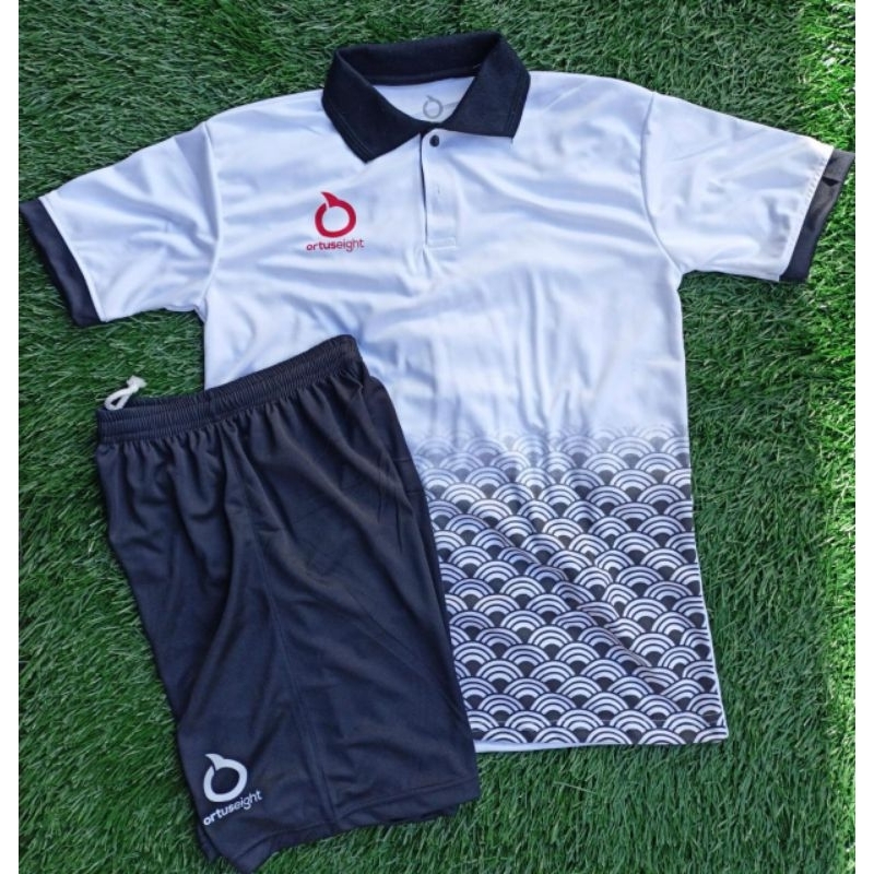 setelan jersey olahraga sepakbola futsal kerah/polo motif OR KERAH