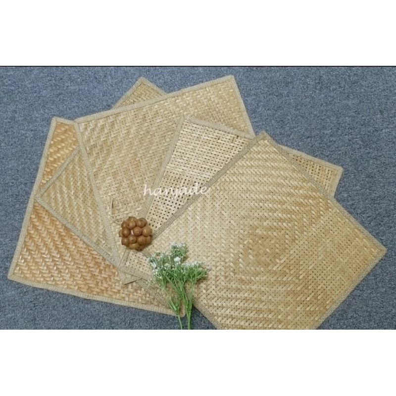 Tatakan Piring Bambu // Bamboo Placemat // Kotak-Square