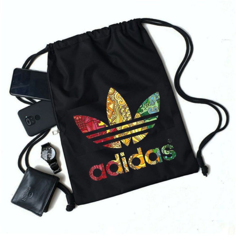 Stringbag Adidas Tas Serut Olahraga Gymsack Futsal Sepakbola