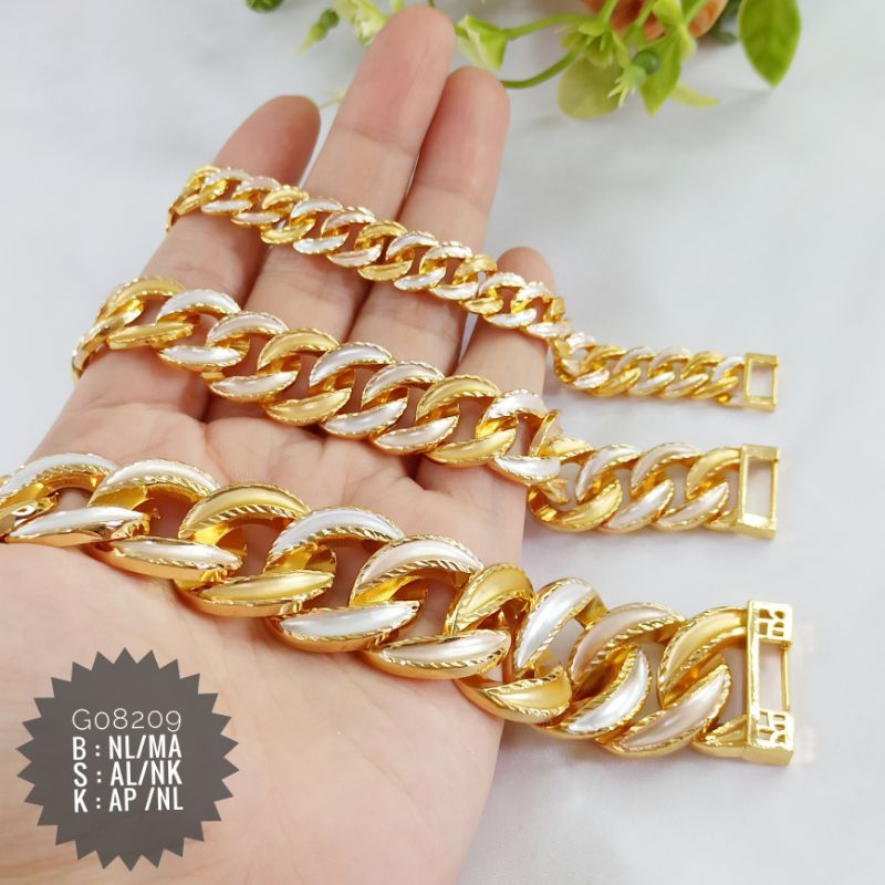 Gelang xuping sisik naga mix mewah gold G08209