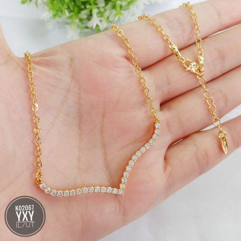 Kalung yaxiya fuji rantai permata gold K02067