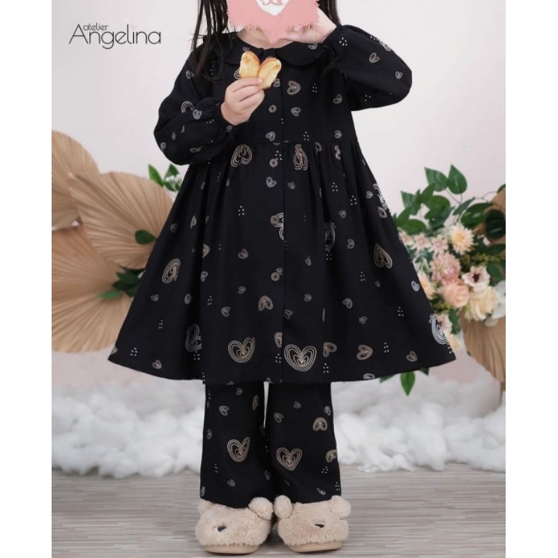 REJECT SALE ATELIER ANGELINA LITTLE ZAHRA SIZE 6-8 LINE TREE SMILE BURGUNDY AISHA CINDERROSE