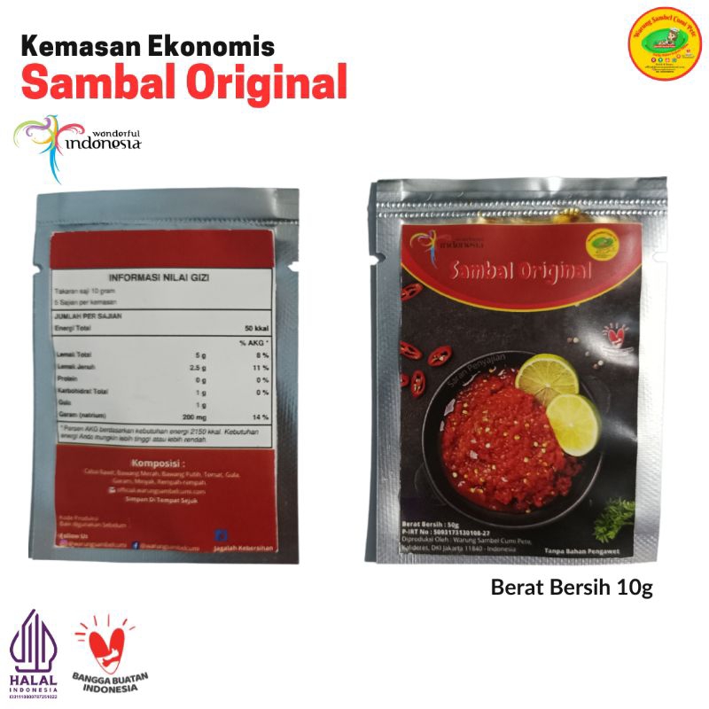 

Sambal Sachet Original Kemasan Mini 10g