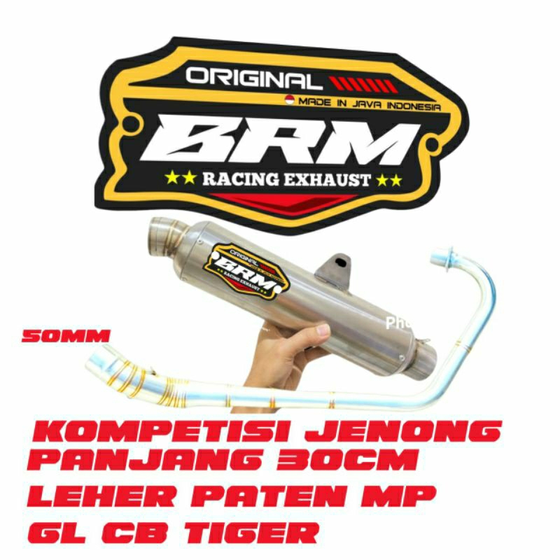 Knalpot BRM KOMPETISI JENONG LEHER ROLL PATEN MP CB GL TIGER