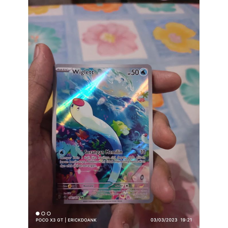 kartu pokemon bahasa Indonesia scarlet violet wiglett AR