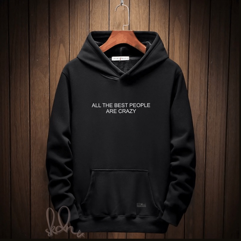 JAKET HOODIE THANKSKANDINAVIA THXNSMN SWEATER HOODIE MATRAS OFFICIAL WARNA HITAM OVERSIZE