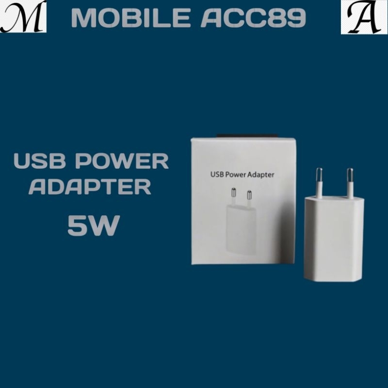 USB POWER ADAPTOR 5W - ADAPTER USB IP - KEPALA ADAPTER IPHONE ORIGINAL