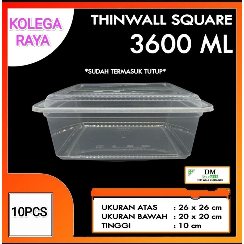 Thinwall kotak SQ3600 isi 10pcs