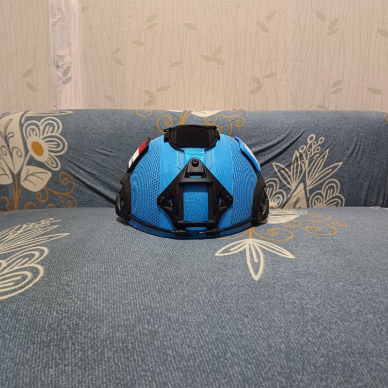 Helm Tactical Mich 2001 Cover Biru UN Lebanon FPU Polri Level 3