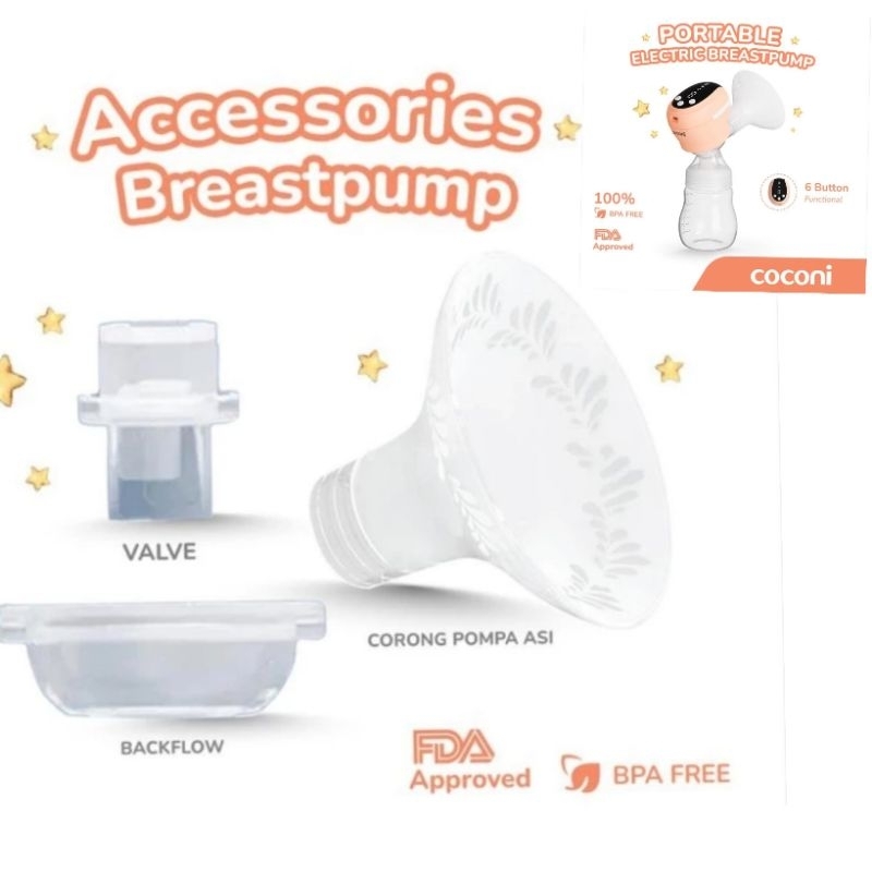 Sparepart Pompa Asi Coconi Portable Breastpump / Valve Diafragma Backflow Corong Coconi Portable Breast pump