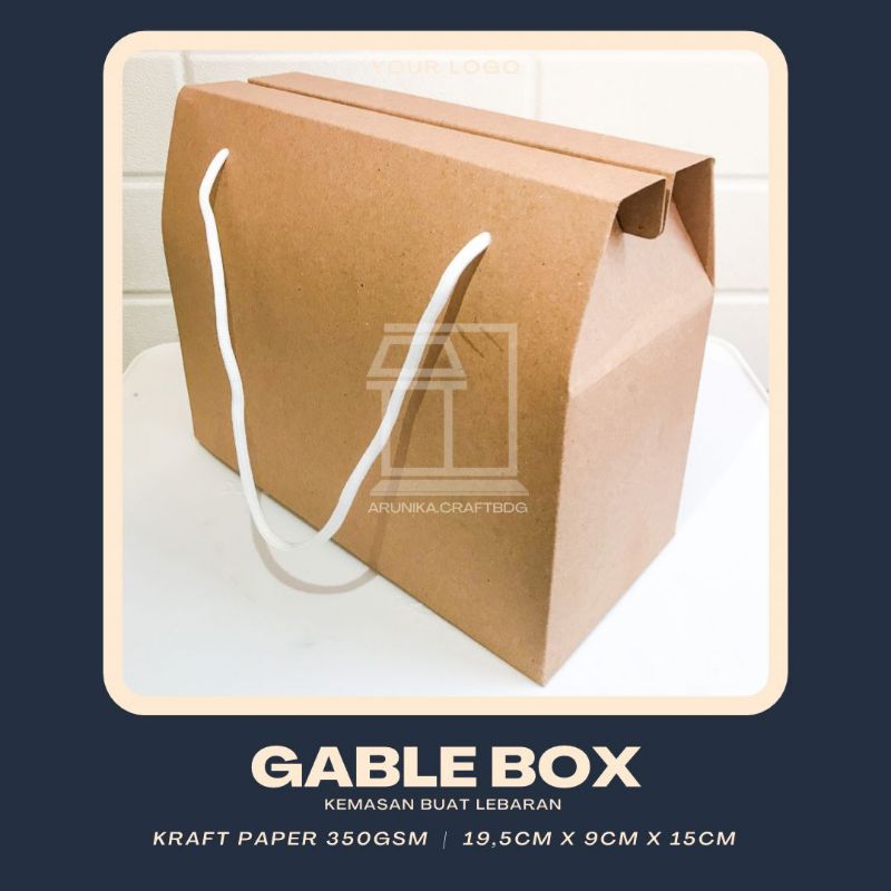 

gable box tali ukuran 19,5 x 9 x 15 cm