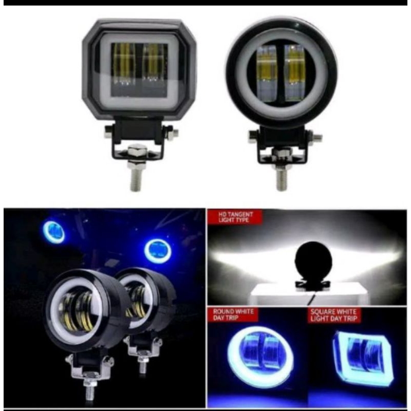 lampu tembak daymaker 3 lensa mode bulat n petak