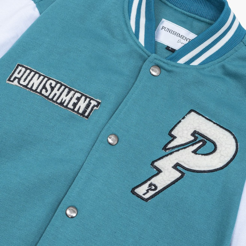 Jaket varsity baseball pria wanita original punishment full bordir bahan tebal dan halus