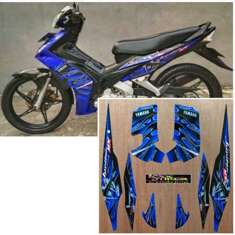 Striping original Yamaha Jupiter MX 135 biru tahun 2008