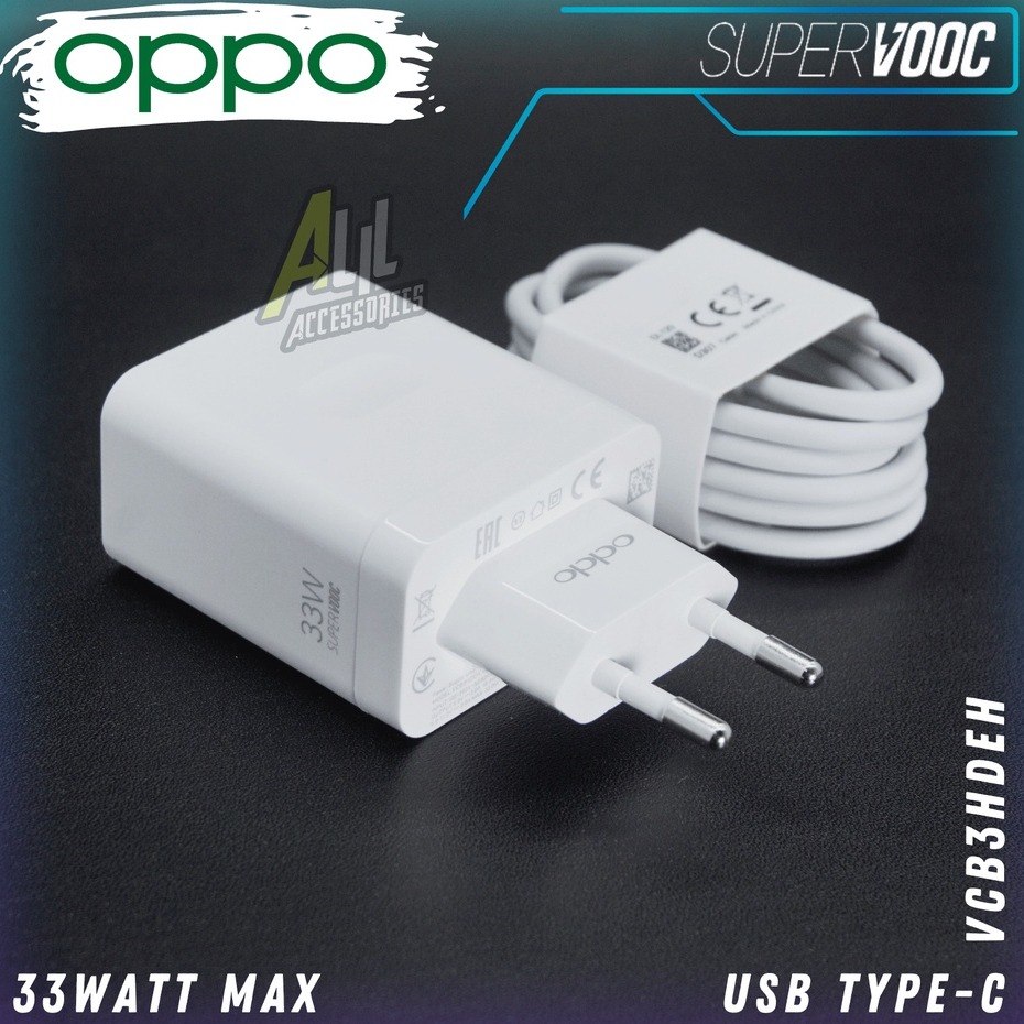 33W ORI 100% TC Travel Charger Fast Charging SUPER VOOC TYPE C / Micro USB OPPO Reno8 T 8 8Z 8Pro Re