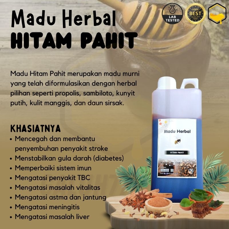 

Madu Herbal Hitam Pahit 1kg