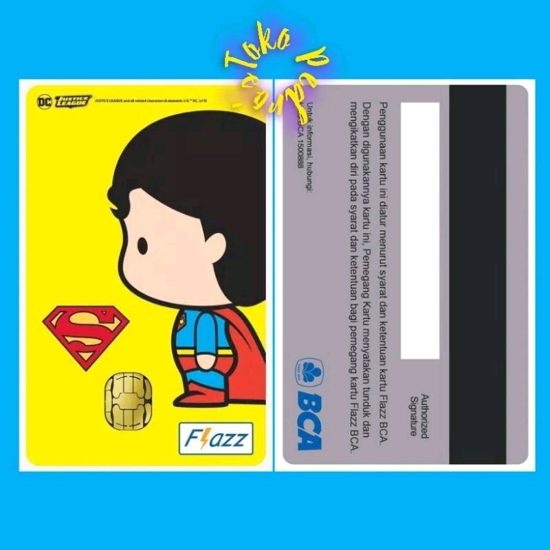 Flazz BCA CHIBI - SUPERMAN /JUSTICE LEAGUE EDITION ORI /Like eTOLL eMONEY Tapcash or Brizzi