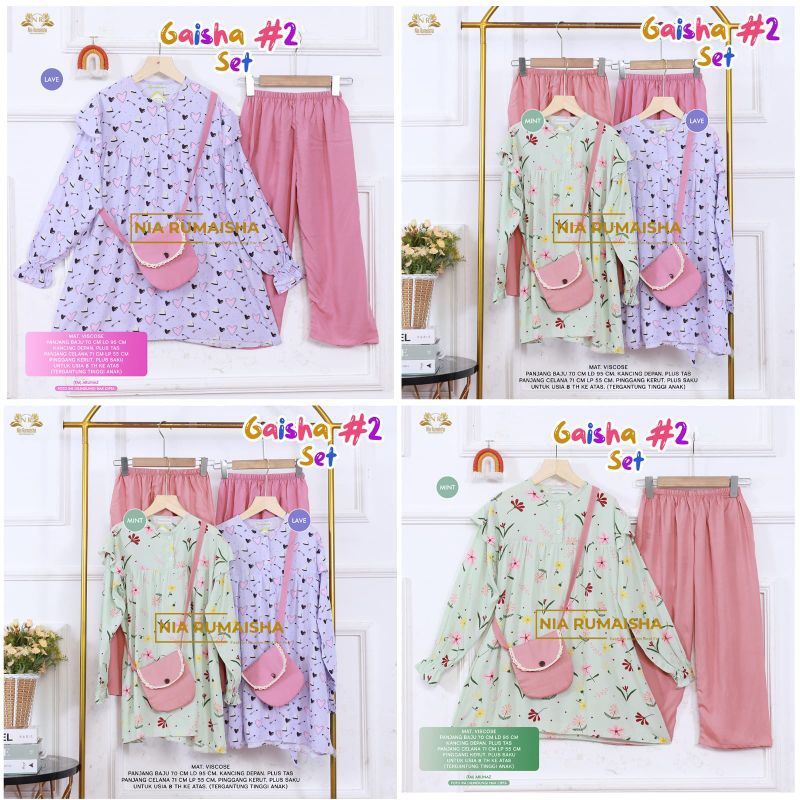 ONE SET ANAK NIA RUMAISHA | Gaisha Set // Colifa Set // Mouna Set // Alinaya Set