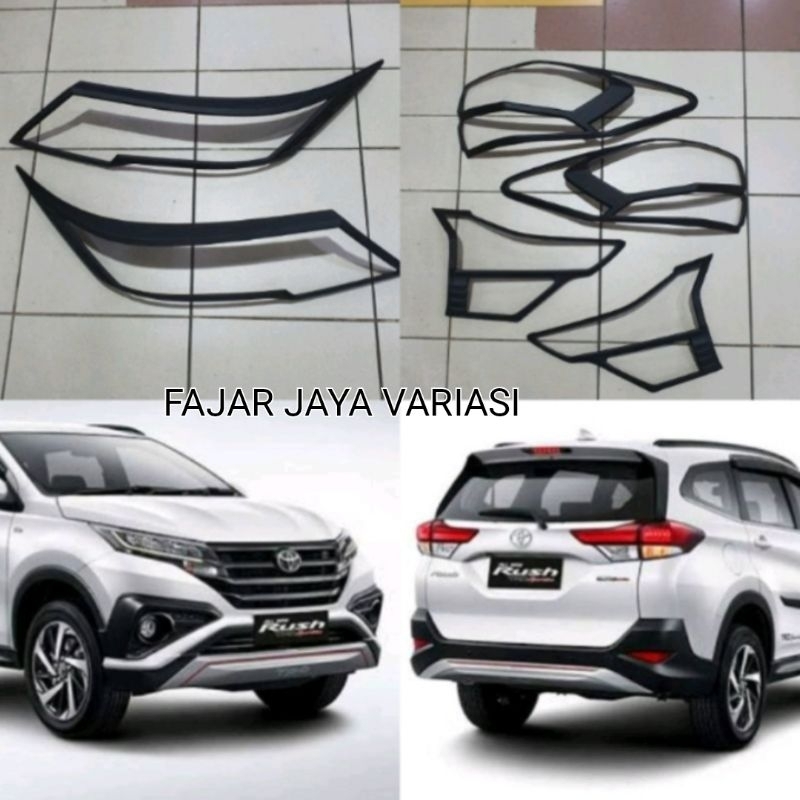 COVER LAMPU RUSH TERIOS 2018-2021 GARNISH LAMPU DEPAN BELAKANG TERIOS RUSH