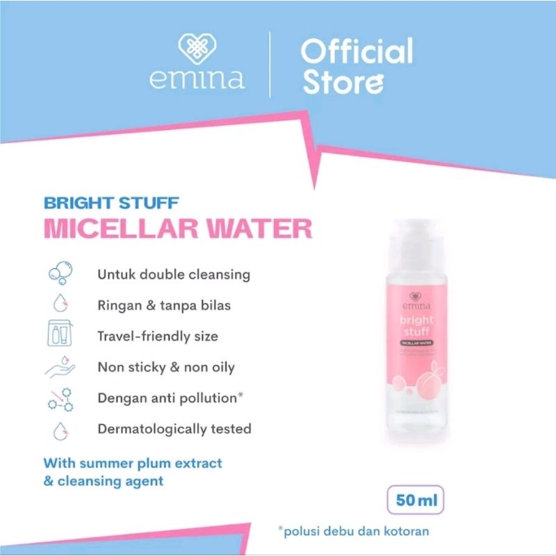 Emina Bright Stuff Micellar Water 50ml / 100ml