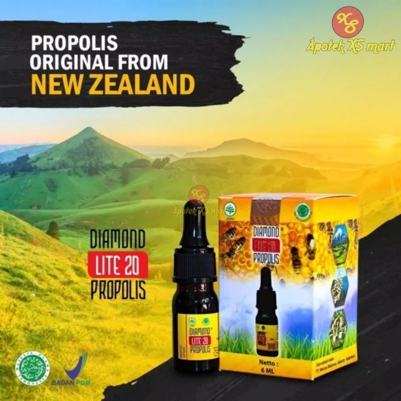 PROPOLIS DIAMOND LITE 20 OBAT TETES HERBAL PROPOLIS NEW ZEALAND