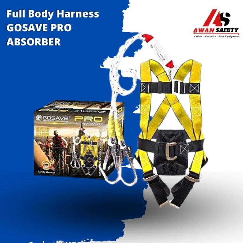 Full Body Harness Safety Double Hook Absorber Gosave PRO/ Full body harnes ori Gosave