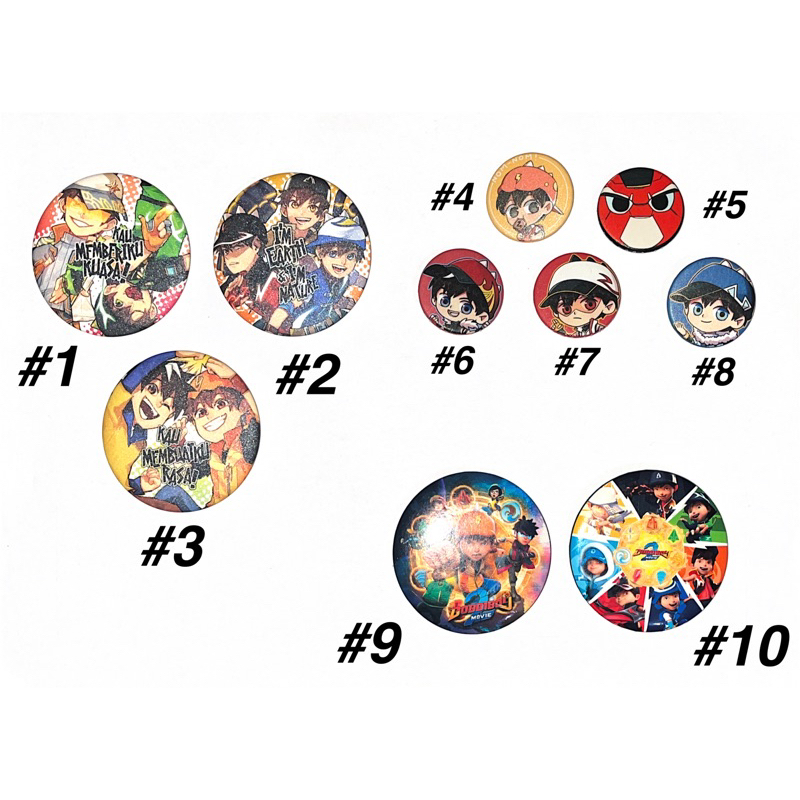 [PRELOVED] BoBoiBoy Fanmerch & Official Pins