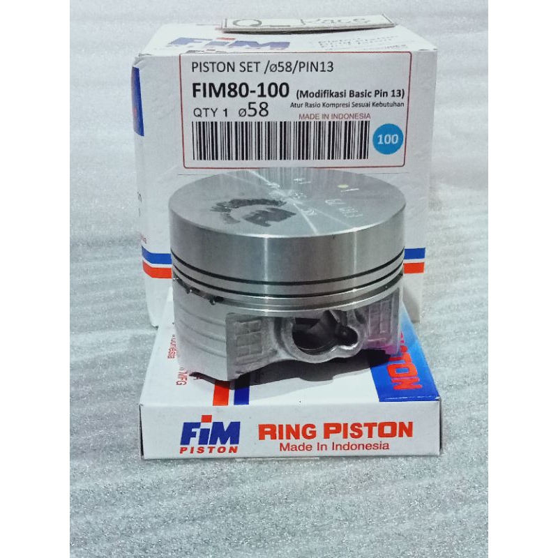 Piston kit FIM mentah 57 58 59 60 mm pin 13 izumi