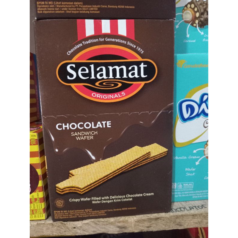 

SANDWICH WAFER SELAMAT CHOCOLATE 1 BOX ISI 20pcs x 12g