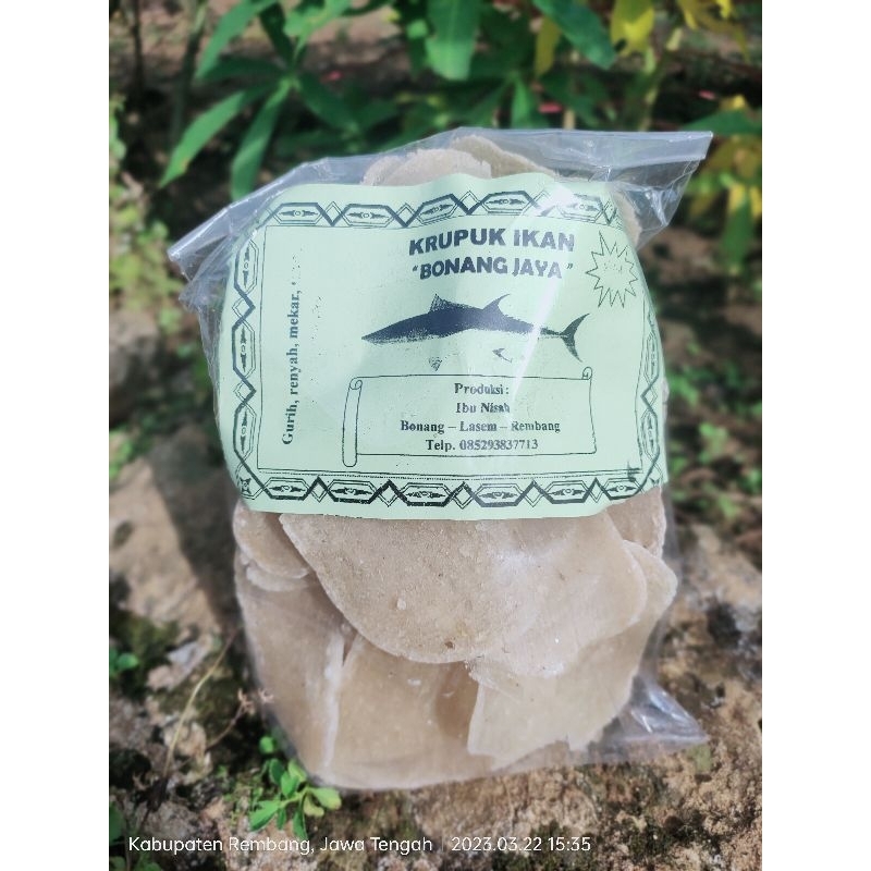 

krupuk ikan Bonang 200 gr (karakan/belum goreng)