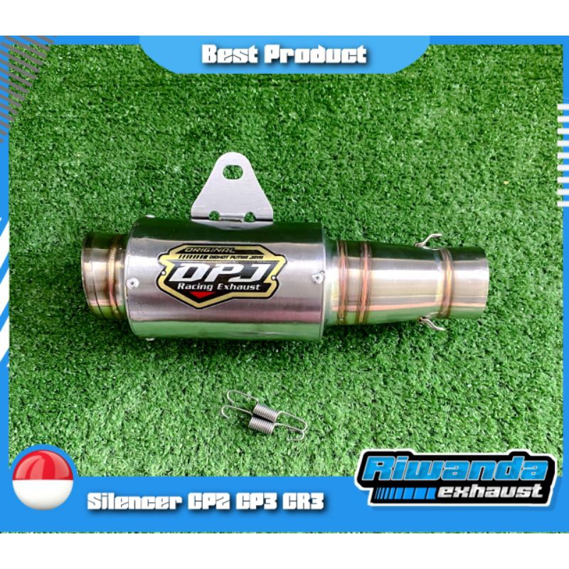 KNALPOT DPJ TYPE CP2 MP2 CR3 UNIVERSAL INLET 50MM (SILENCER ONLY)  SLINCER DPJ PNP BEAT MIO VARIO SC
