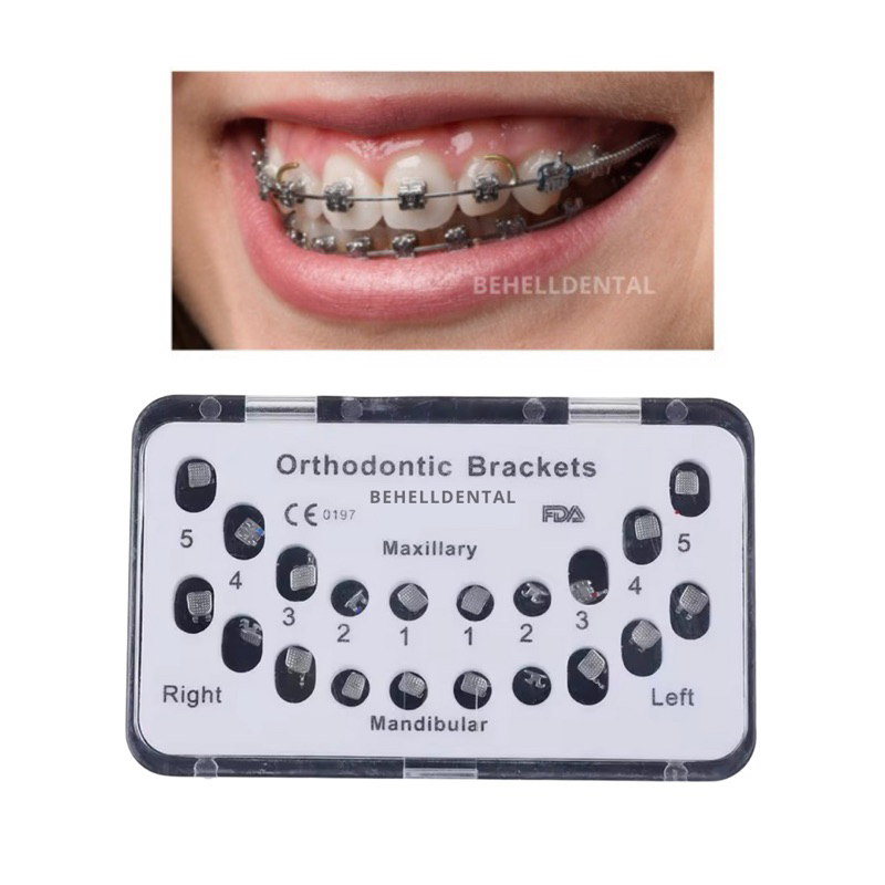 Bracket Behel Gigi MINI ROTH MIM FDA ORTHODONTIC BOX PUTIH - Orthodontic Braket Brecket Breket Roth With 345 Hook 0.22 022 0 22 / Kawat Gigi Ortho Metalic Metal Permanen Perawatan Perbaikan Perapih Berantakan Maju Tonggos Tidak Rata Original Behelldental