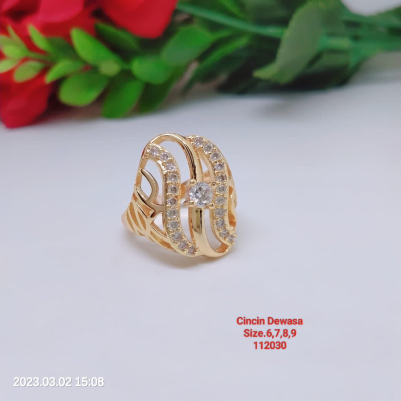 Cincin Fashion Wanita Perhiasan Lapis Emas Terlaris Dan Termurah