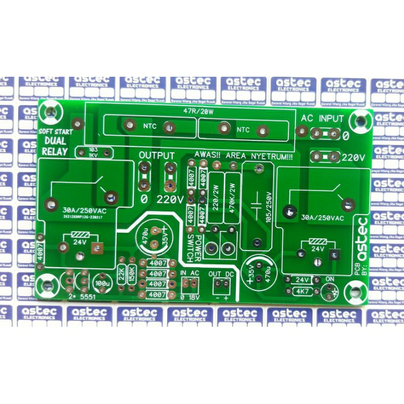 PCB SoftStart Doble Relay Soft Start Dual Relay