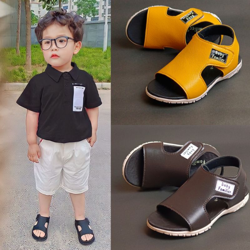 Sandal Adek Bayi 7-12 bulan 20-22 Model Kokop Sol Karet (Charlos 01)