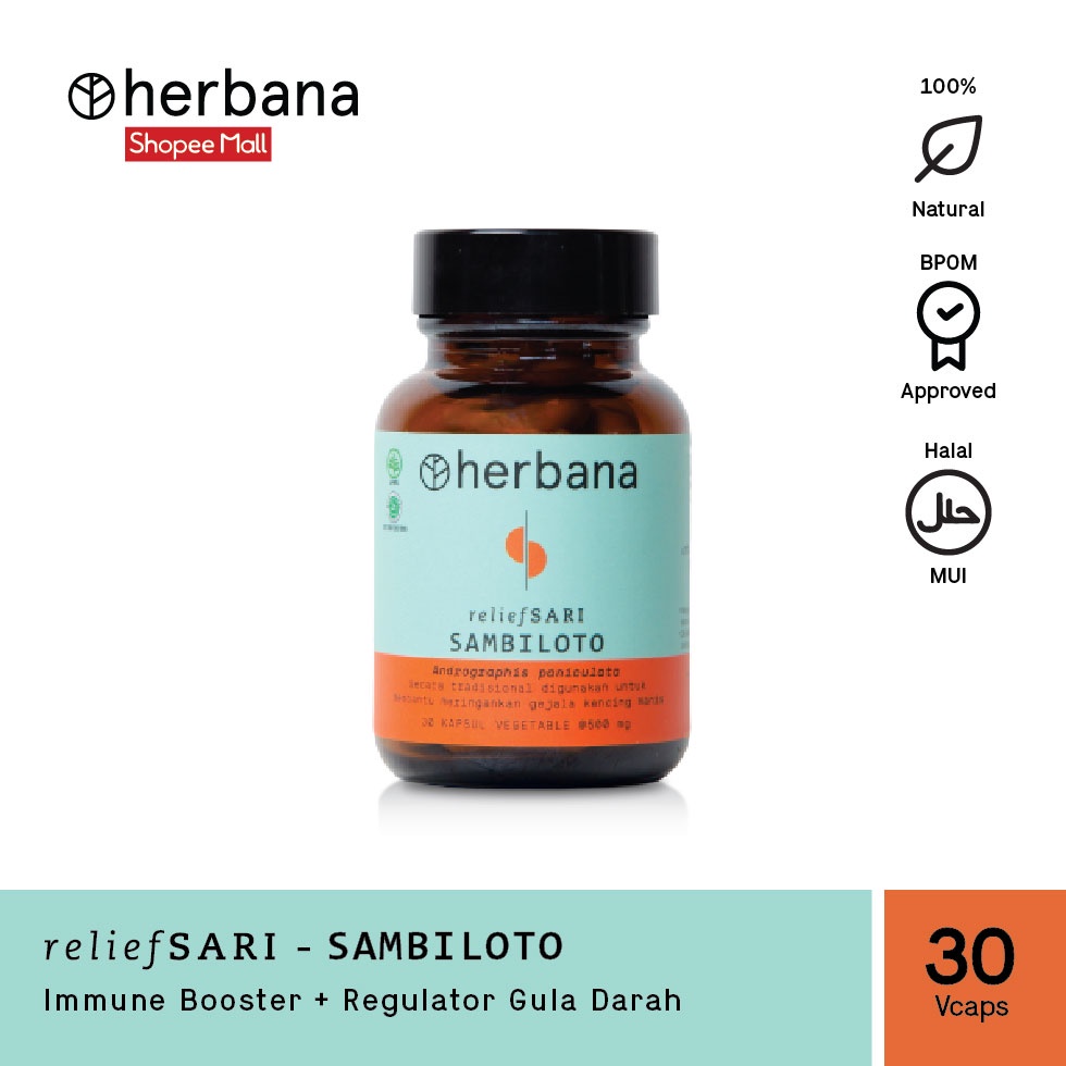 

* Herbana Relief Sari Sambiloto 30 Kapsul Terlaris